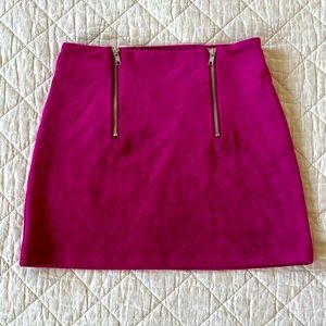 Purple Velvet Mini Skirt